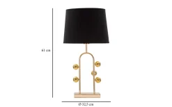 Mauro Ferretti Disco Bordslampa 61cm Guld/Svart* Bordslampor