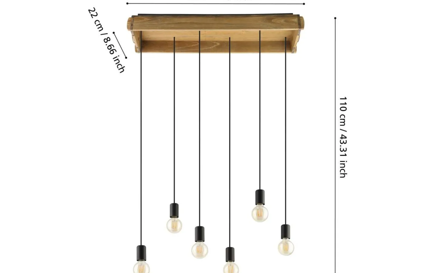 Eglo Distaff Taklampa 90cm Svart* Avlånga Taklampor