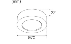 Distansring Hidealite 1202 Möbelspotlight Vit