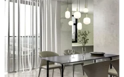 Trio Lighting Diva Takpendel 6-delad E27 matt mässing/vit* Avlånga Taklampor