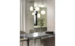 Trio Lighting Diva Takpendel 6-delad E27 matt mässing/vit* Avlånga Taklampor