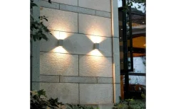 Rendl Dixie Vägglampa LED 3000K 2x5W Svart IP54* Upp & Nedljus Lampor|Vägglampor Utomhus