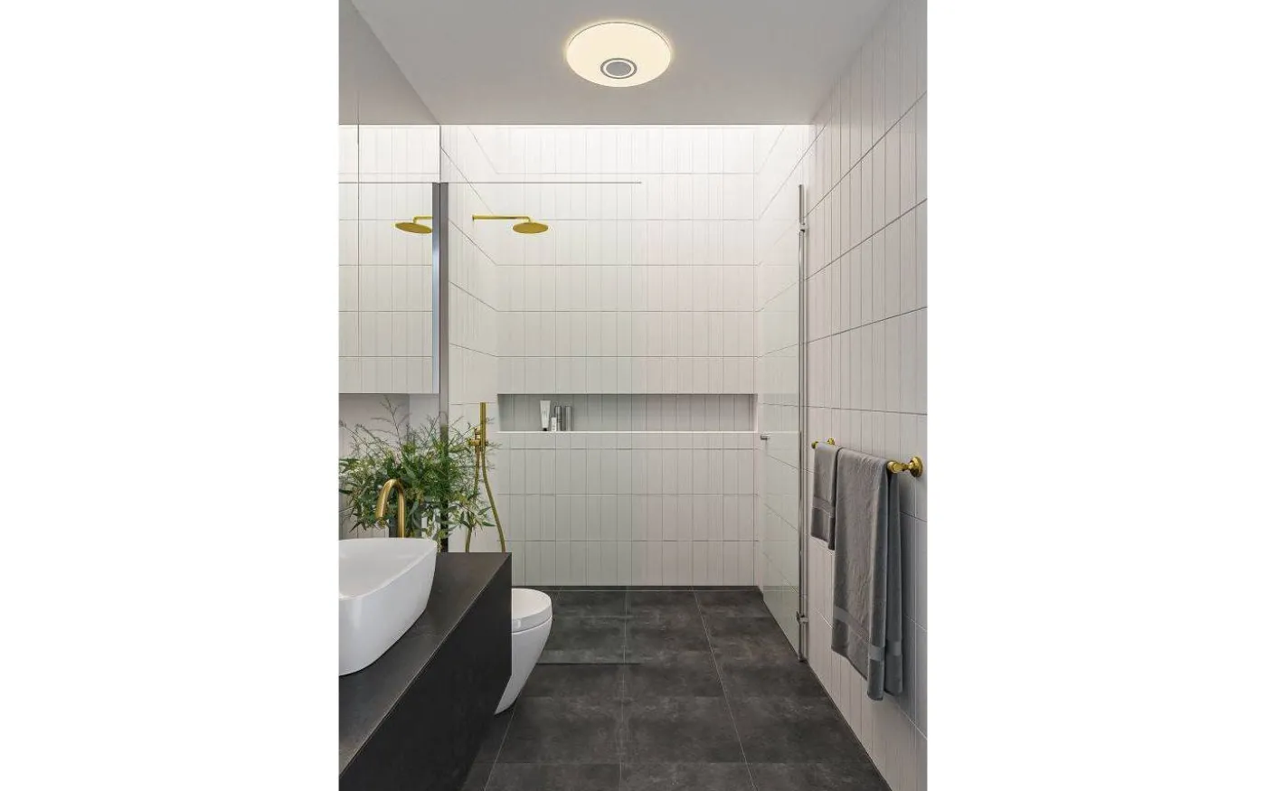 Djay Plafond Smart Light CCT Med Högtalare 40cm IP54 Vit
