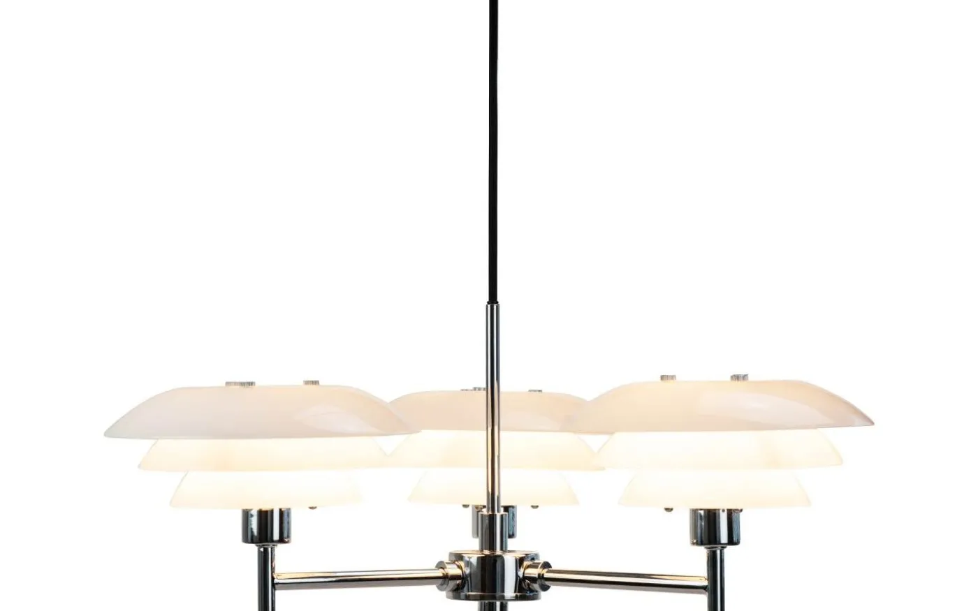 DL20 Takkrona 50cm 3 Armar Opal/Krom