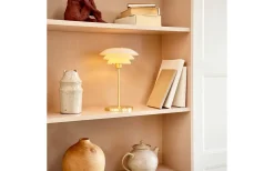 Uppladdningsbara Lampor Inomhus|Bordslampor<Dyberg Larsen DL20 Uppladdningsbar Bordslampa 30cm LED 3000K 1,5W Opal/Mässing