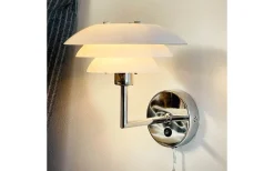 Dyberg Larsen DL20 Vägglampa Opal/Krom* Lampetter|Läslampor