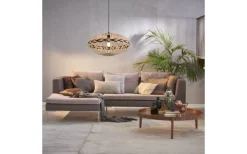 Eglo Dondarrion Taklampa 50cm Natur/Svart* Stora Taklampor Ø50-69 Cm