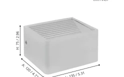 Upp & Nedljus Lampor|Vägglampor Utomhus<Eglo Doninni Fasadlampa LED 3000K 6,2W Vit