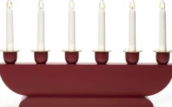 Donya Adventsljusstake 6L 26cm Röd/Mässing