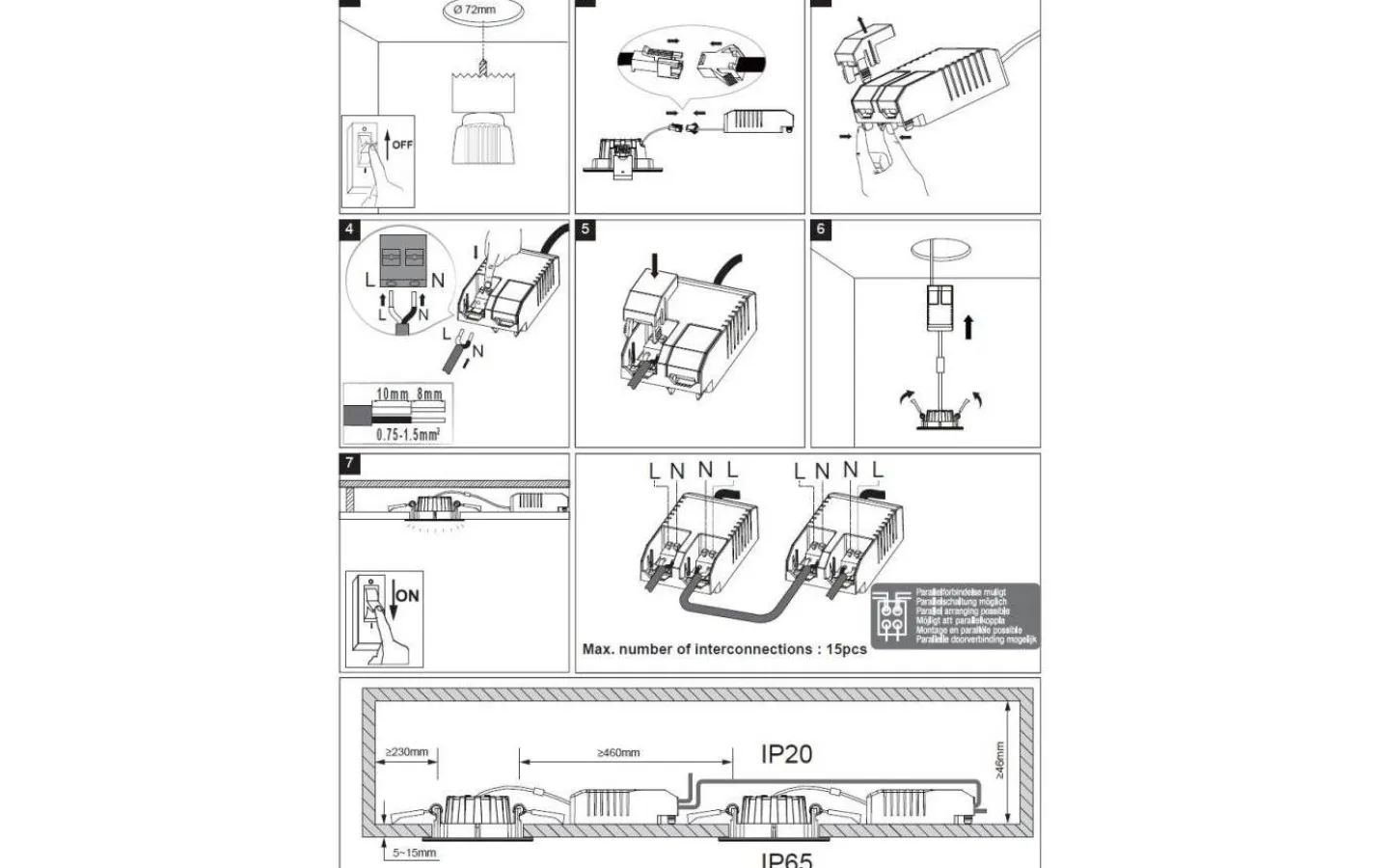 230V Led Spotlights<Nordlux Dorado Spotlight 3-pack LED 2700K 345lm 4,7W IP65 Vit