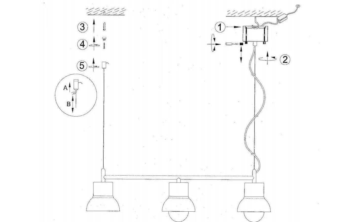 Kök & Matplats|Avlånga Taklampor<CO Bankeryd Down Taklampa 82cm 3L Beige