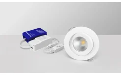 Downlightset MD-361 CCT med kopplingsbox, 6x690 lm, 2700/3000/4000K, 230V, IP44