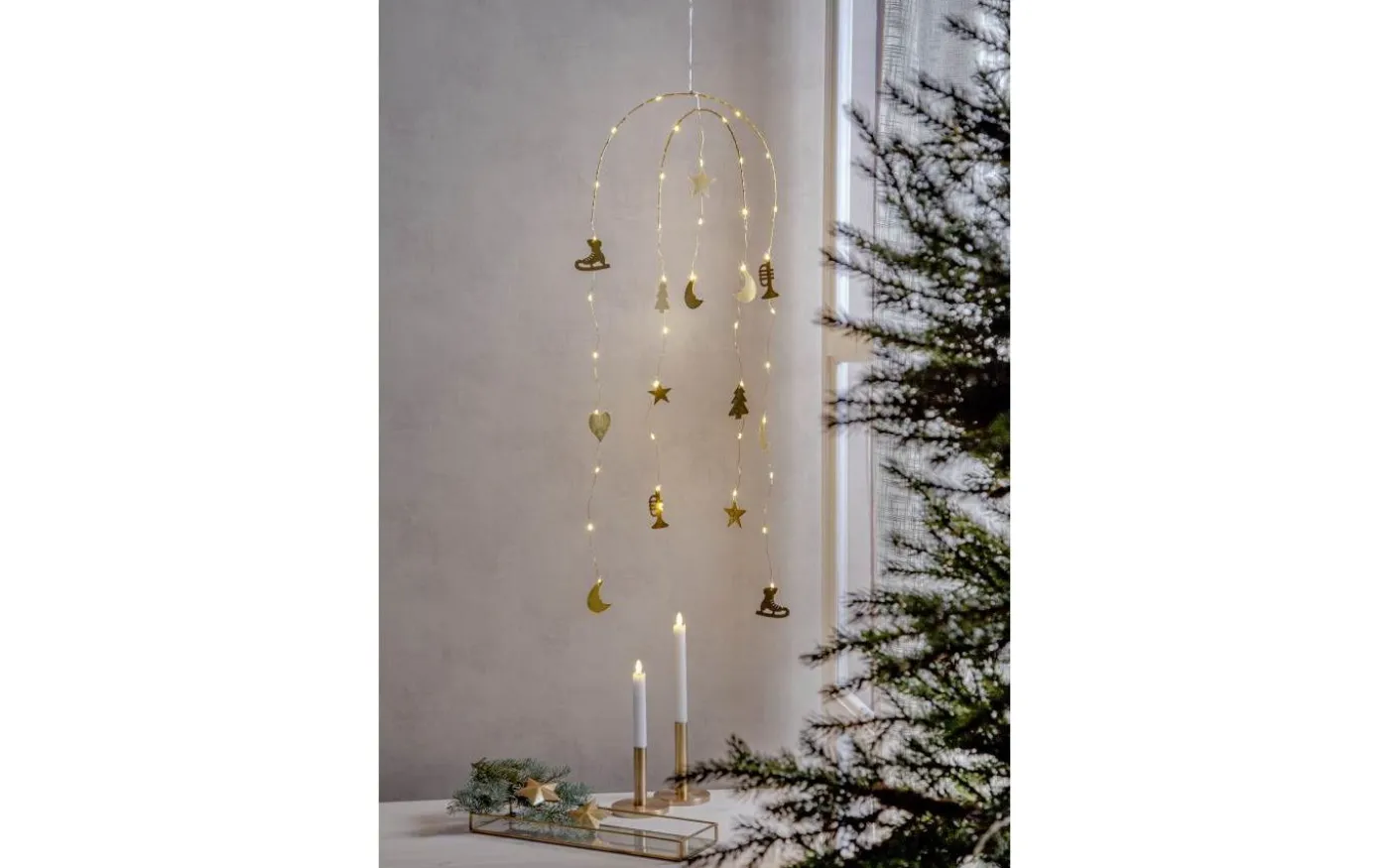 Dream Batteridriven Mobil med belysning 90cm Guld