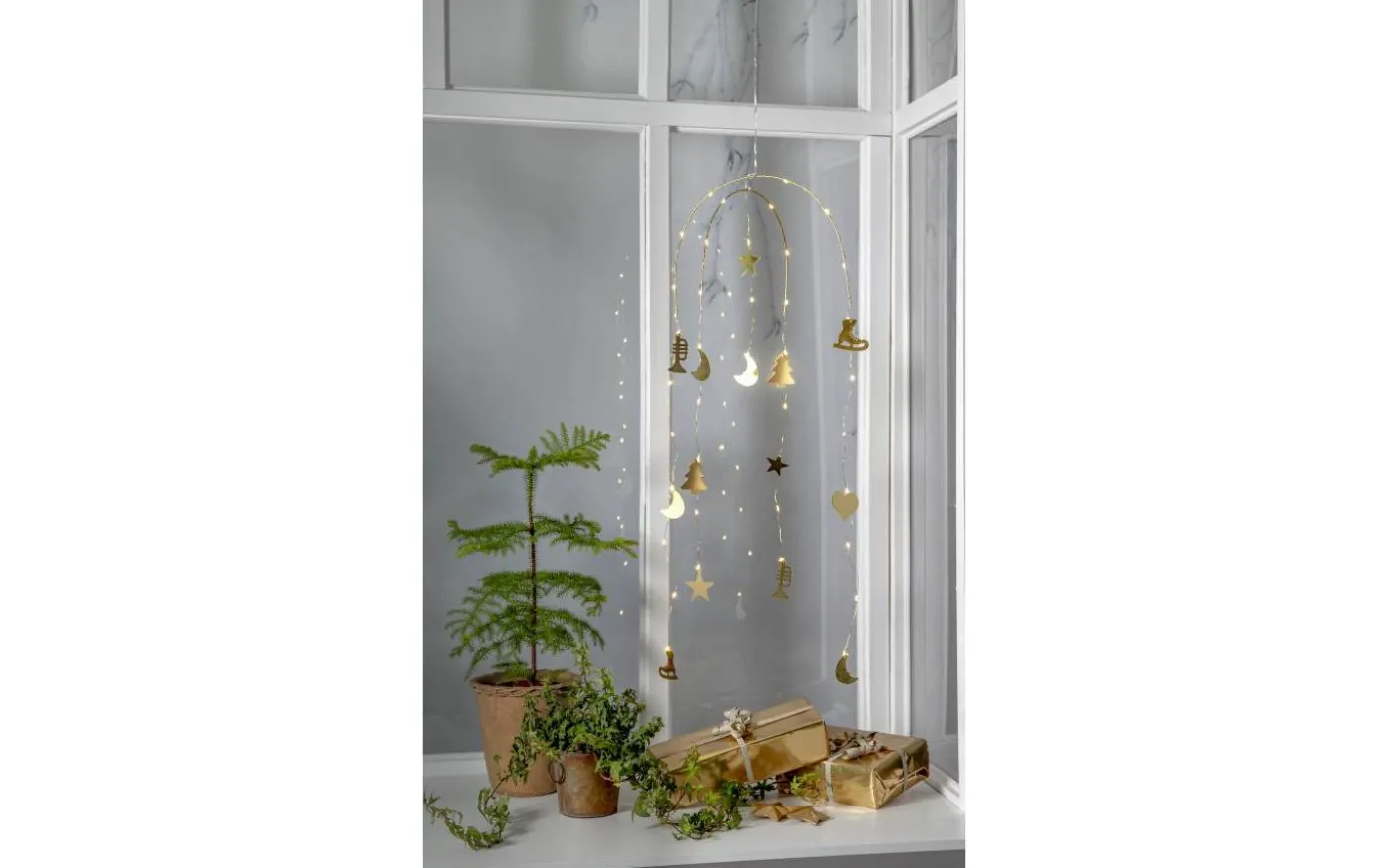 Dream Batteridriven Mobil med belysning 90cm Guld