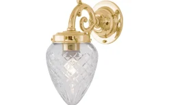 Karlskrona Lampfabrik Droppskärm 80/120 - Klart rutslipat kristallglas* Reservglas Och Reservdelar