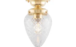 Karlskrona Lampfabrik Droppskärm 80/120 - Klart rutslipat kristallglas* Reservglas Och Reservdelar