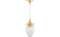 Karlskrona Lampfabrik Droppskärm 80/120 - Klart rutslipat kristallglas* Reservglas Och Reservdelar