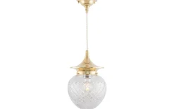 Karlskrona Lampfabrik Droppskärm 100/190 - Klart rutslipat kristallglas* Reservglas Och Reservdelar