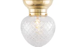 Karlskrona Lampfabrik Droppskärm 100/190 - Klart rutslipat kristallglas* Reservglas Och Reservdelar