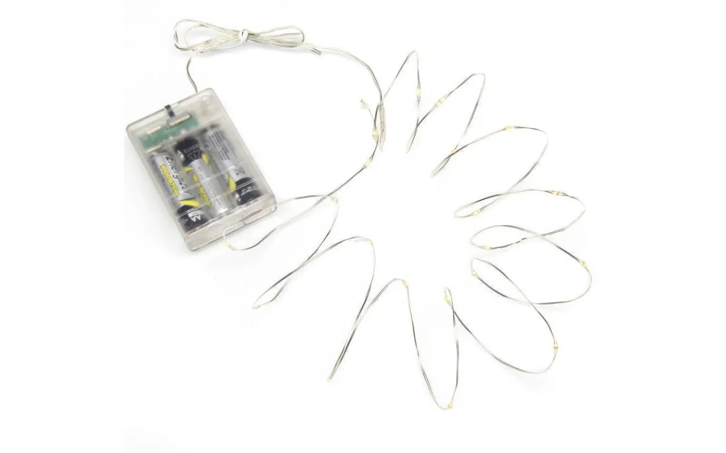 Konstsmide Drops Batteridriven Ljusslinga 3,9m Silver Varmvit* Batterislingor Inomhus