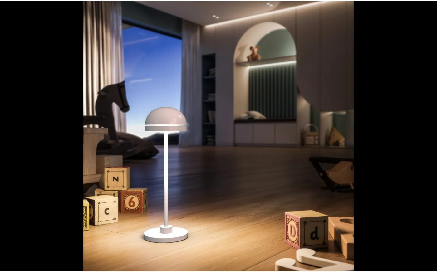 Duplo Batterilampa 27cm 2700/3000K Svart IP54