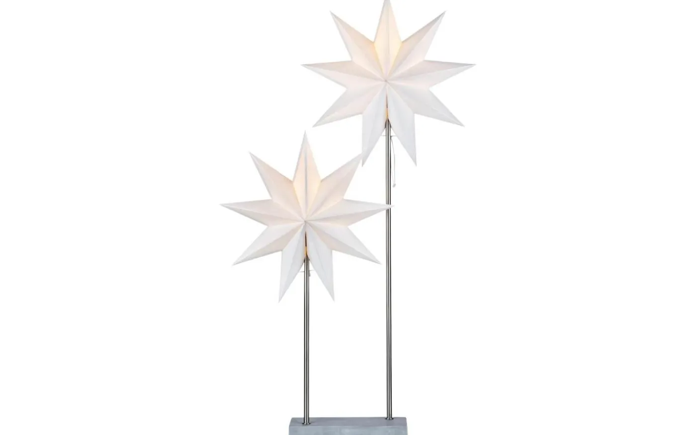 Duva Dubbel Julstjärna 80cm Grå/Vit