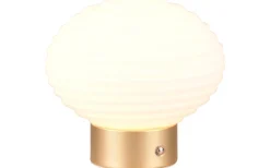 Uppladdningsbara Lampor Inomhus|Bordslampor<Reality Earl Bordslampa LED matt mässing/vit uppladdningsbar