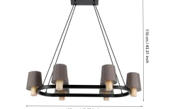 Eglo Edale Taklampa 108cm Natur* Stora Taklampor Ø70-150 Cm