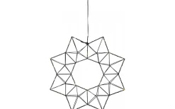 Star Trading Edge Hängande Krans 40cm LED Svart Inomhus* Kransar|Visa Alla Julstjärnor