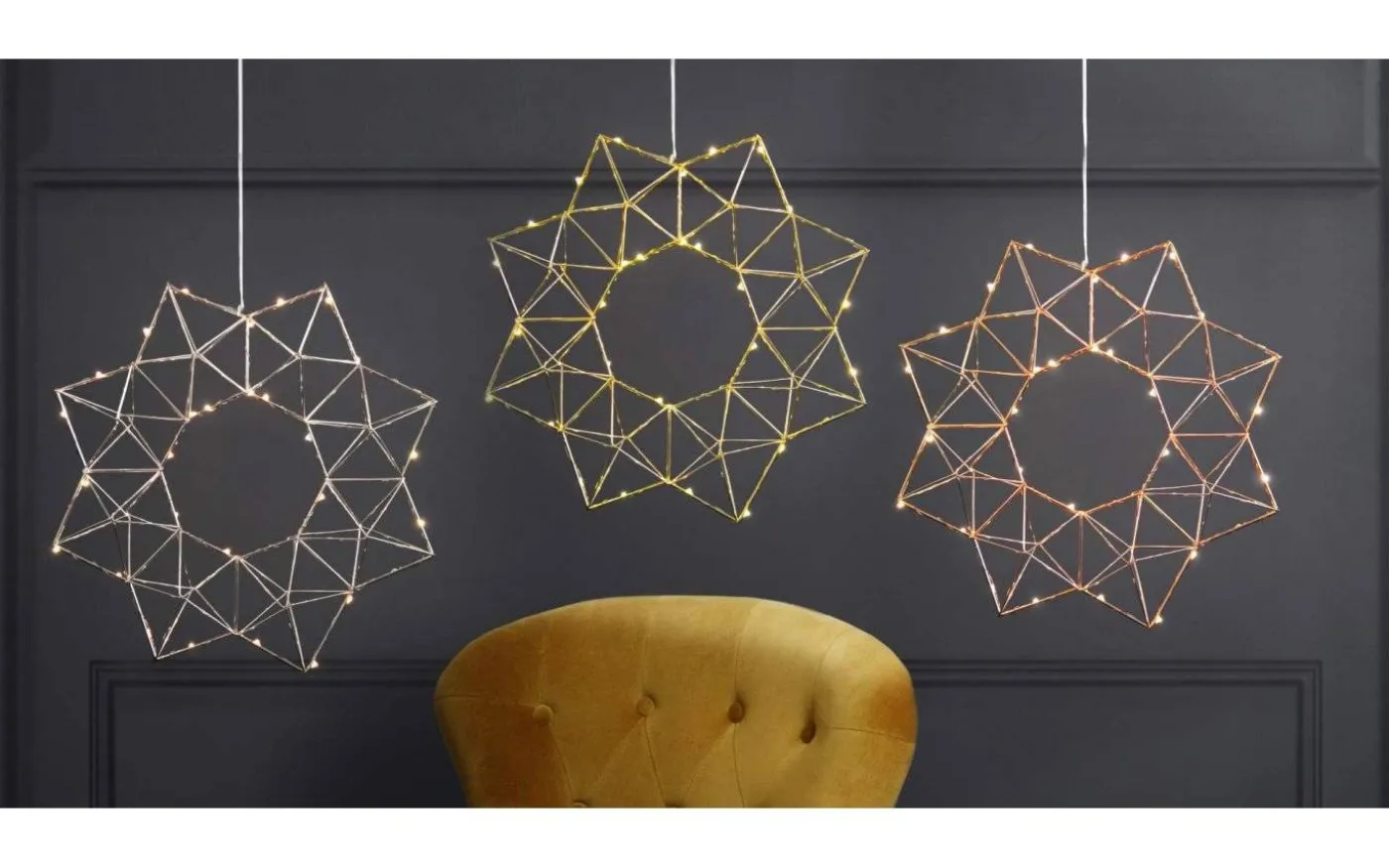 Edge Metallstjärna 40cm Krom