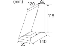 Hidealite Edge Vägglampa LED 3000K 4W Grå IP65* Upp Eller Nedljus Lampor