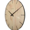 NeXtime Edge Wood Dome Väggklocka Ø35cm Ljusbrun* Väggklockor