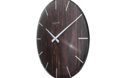 Edge Wood Dome Väggklocka Ø35cm Mörkbrun