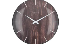 Edge Wood Dome Väggklocka Ø35cm Mörkbrun