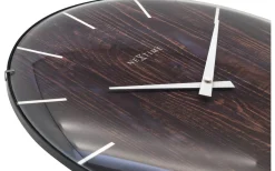 Edge Wood Dome Väggklocka Ø35cm Mörkbrun