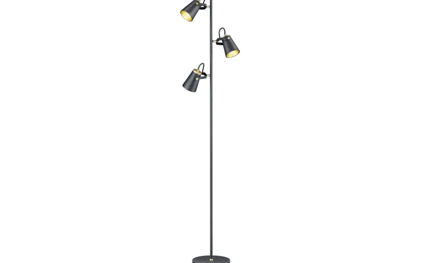 Trio Lighting Edward Golvlampa 3xE14 matt svart/guld* Golvlampor|Golvläslampor