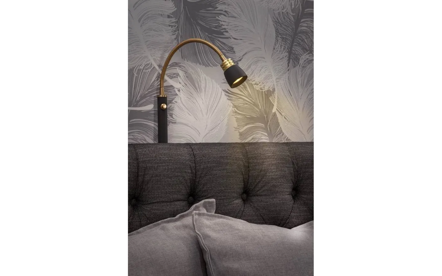 Aneta Eketorp Sänglampa LED 3W 2700K Svart/Matt Mässing* Läslampor