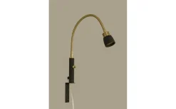 Aneta Eketorp Sänglampa LED 3W 2700K Svart/Matt Mässing* Läslampor