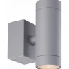 Upp & Nedljus Lampor|Vägglampor Utomhus<Malmbergs Eklof V Vägglampa Upp/Ned GU10 Silver IP54
