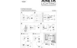 Aneta Elba Vägglampa Krom/Opalvit IP44* Badrumslampor Vägg