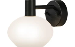 Badrumslampor Vägg<Aneta Elba Vägglampa Svart/Opalvit IP44