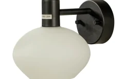 Badrumslampor Vägg<Aneta Elba Vägglampa Svart/Opalvit IP44