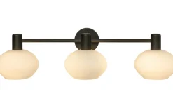 Badrumslampor Vägg<Aneta Elba Vägglampa Svart/Opalvit IP44