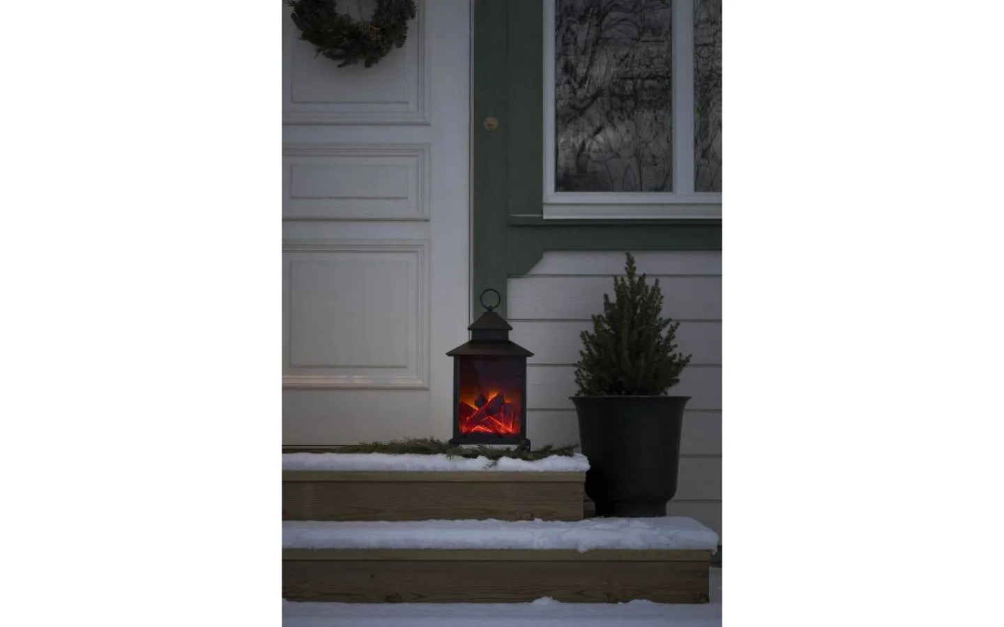 Batteri Julpynt Utomhus<Konstsmide Eldstad Batteridriven 42cm IP44
