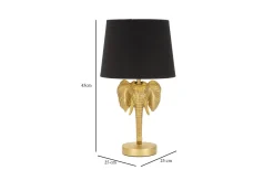 Mauro Ferretti Elephant Bordslampa Elefant 43cm Guld/Svart* Bordslampor