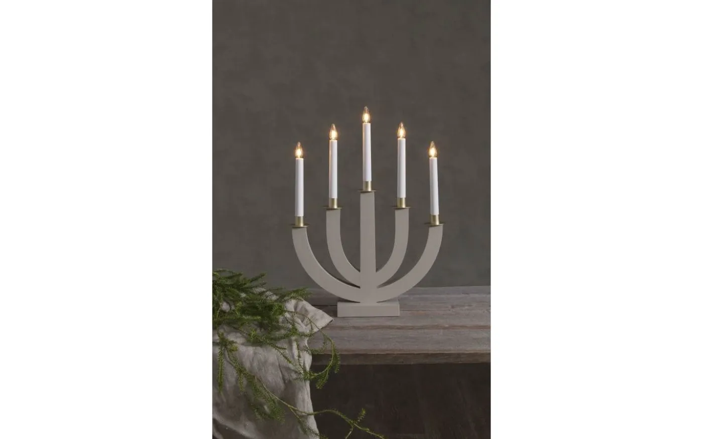 Eli Adventsljusstake Beige 47cm