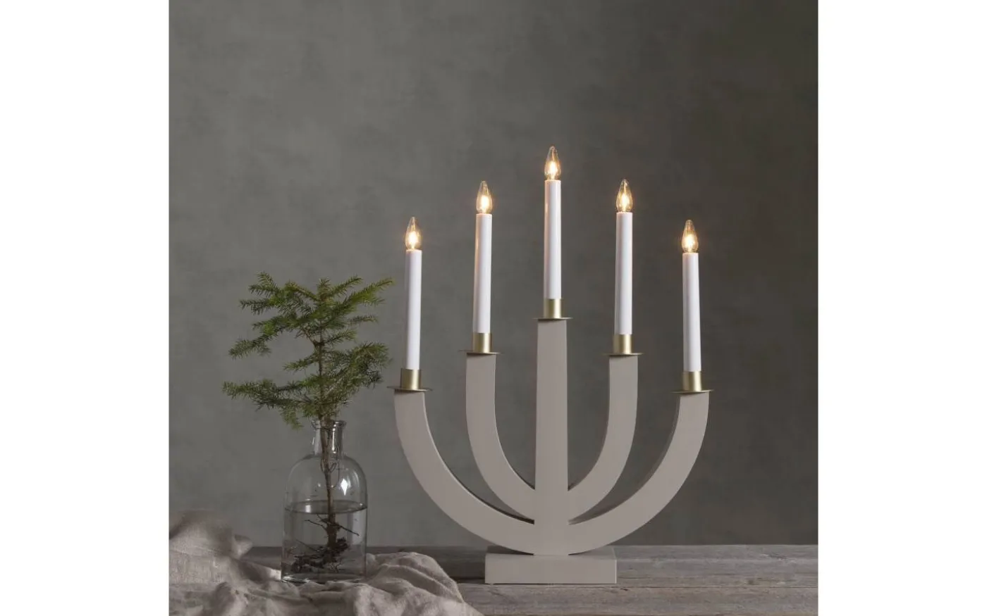 Eli Adventsljusstake Beige 47cm