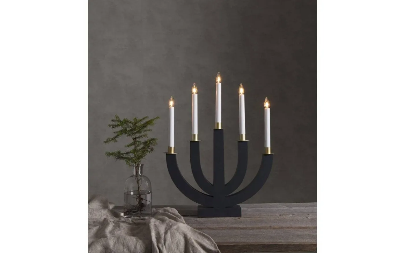 Eli Adventsljusstake Mörkgrå 47cm