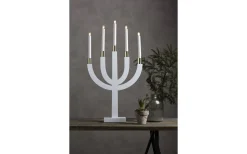 Visa Alla Adventsljusstakar|Adventsljusstakar 61-120 Cm<Star Trading Elias Adventsljusstake Vit/Mässing 67cm