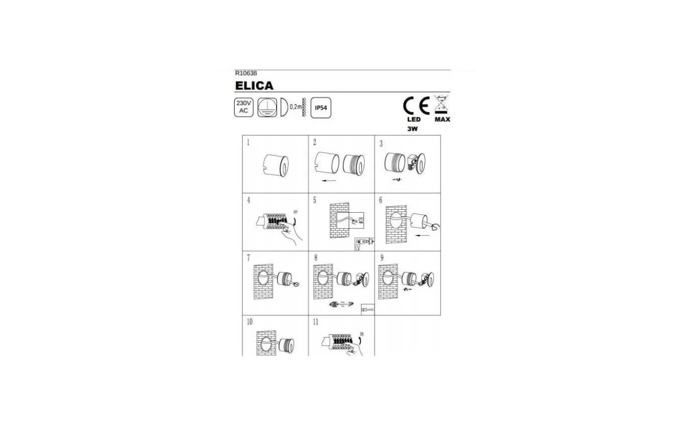 Elica R Vägglampa Aluminium